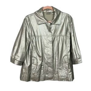 Chico’s foiled linen jacket size Medium